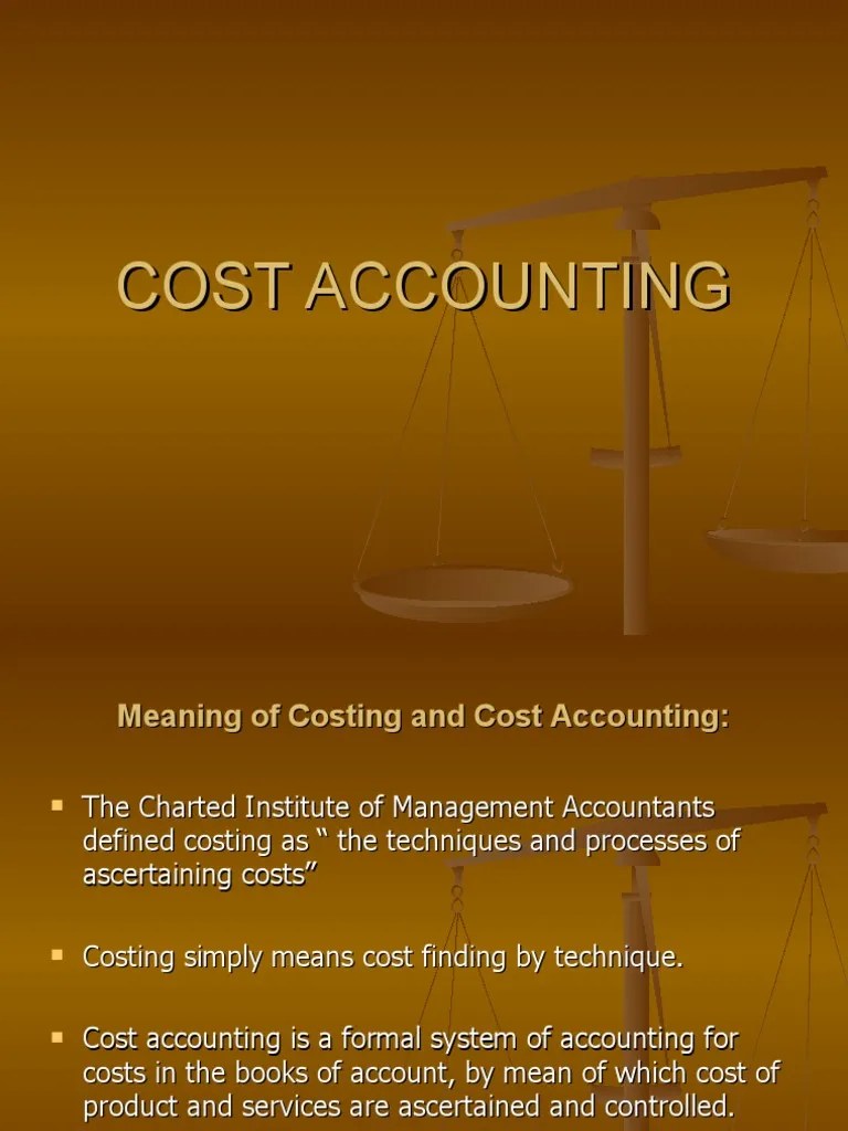Cost Accounting Ppt