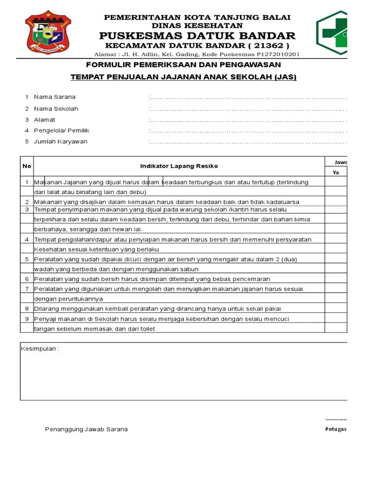 Format Pemeriksaan Kesehatan Anak Sekolah Soal Zaki