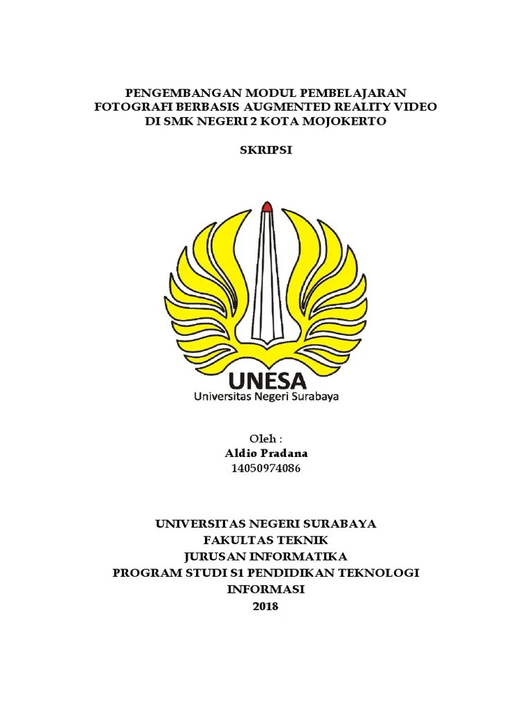 Contoh Cover Skripsi Unesa 2014 | Pdf