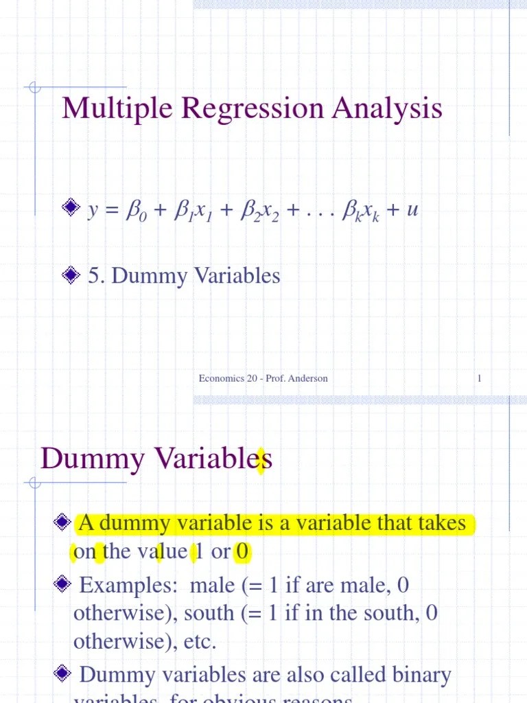 Chapter 7 PDF PDF Dummy Variable (Statistics) Scientific Modeling