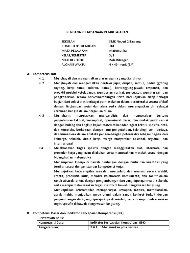 Rpp Stemmatematika Nila