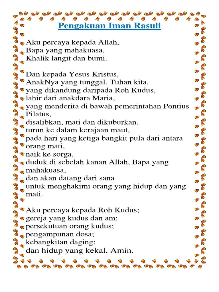 Pengakuan Iman Rasuli | PDF