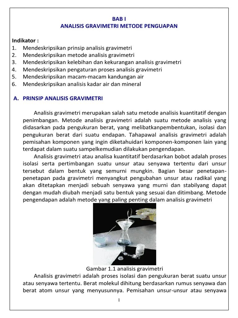 Analisis Gravimetri Pdf