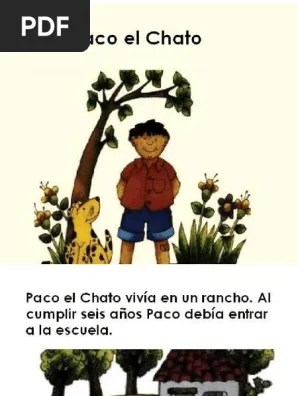Paco el chato vivía en un rancho, lectura de español, primer grado. Cuento Paco El Chato Pdf - Libros Favorito