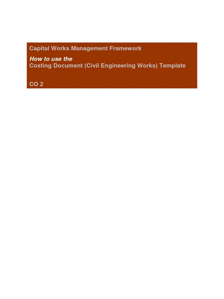 Capital Works Management Framework How To Use The PDF Worksheet