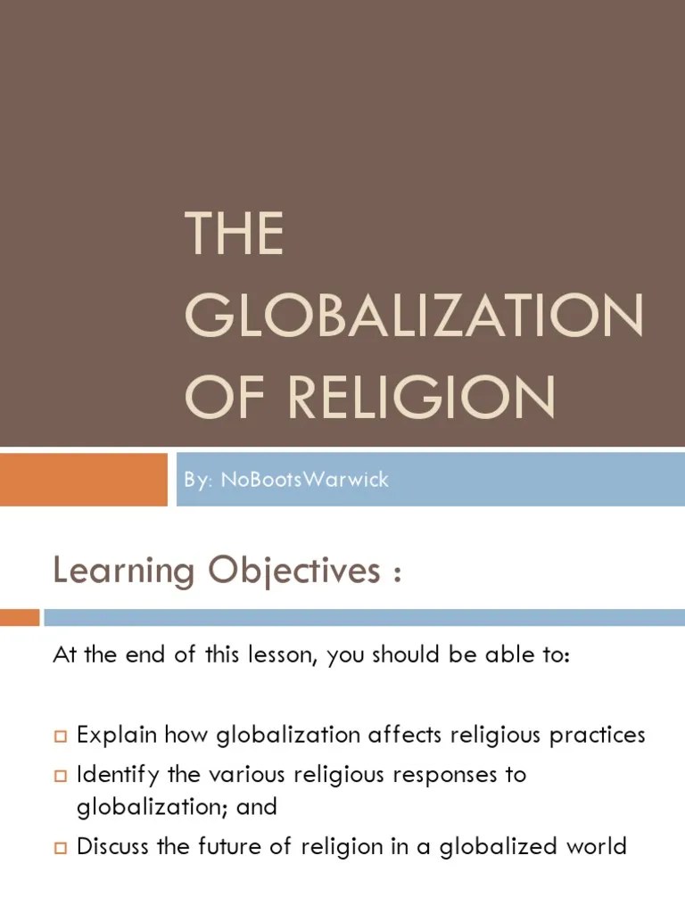 The Globalization of Religion Globalization Secularism