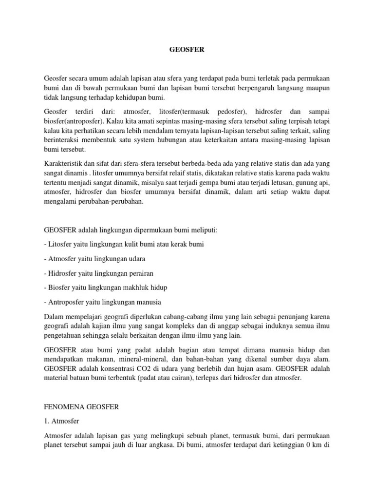 Geosfer &amp; Tanah | PDF