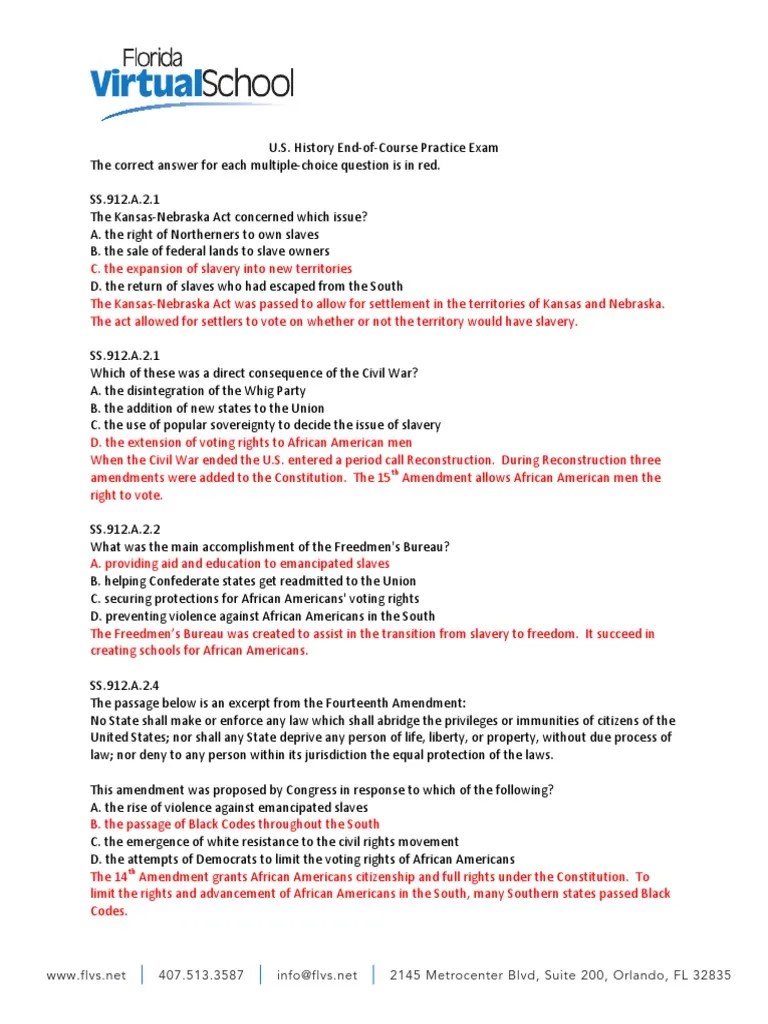 Us History Eoc Practice Test Tennessee at Elias McLean blog