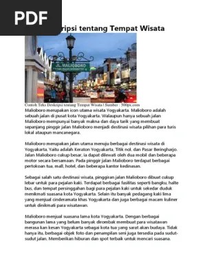 Teks Deskripsi Tentang Tempat Wisata | PDF