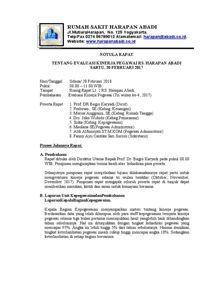 Tugas 7 Notula Rapat UKK PDF | PDF