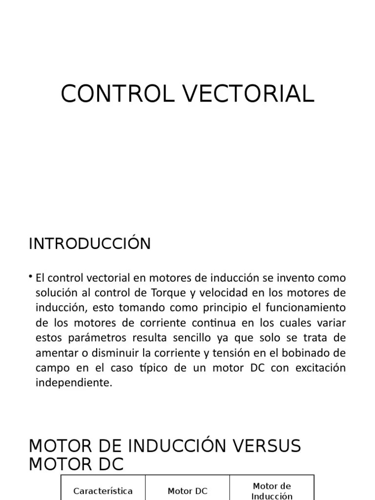 Control Vectorial PDF Componentes eléctricos Electricidad