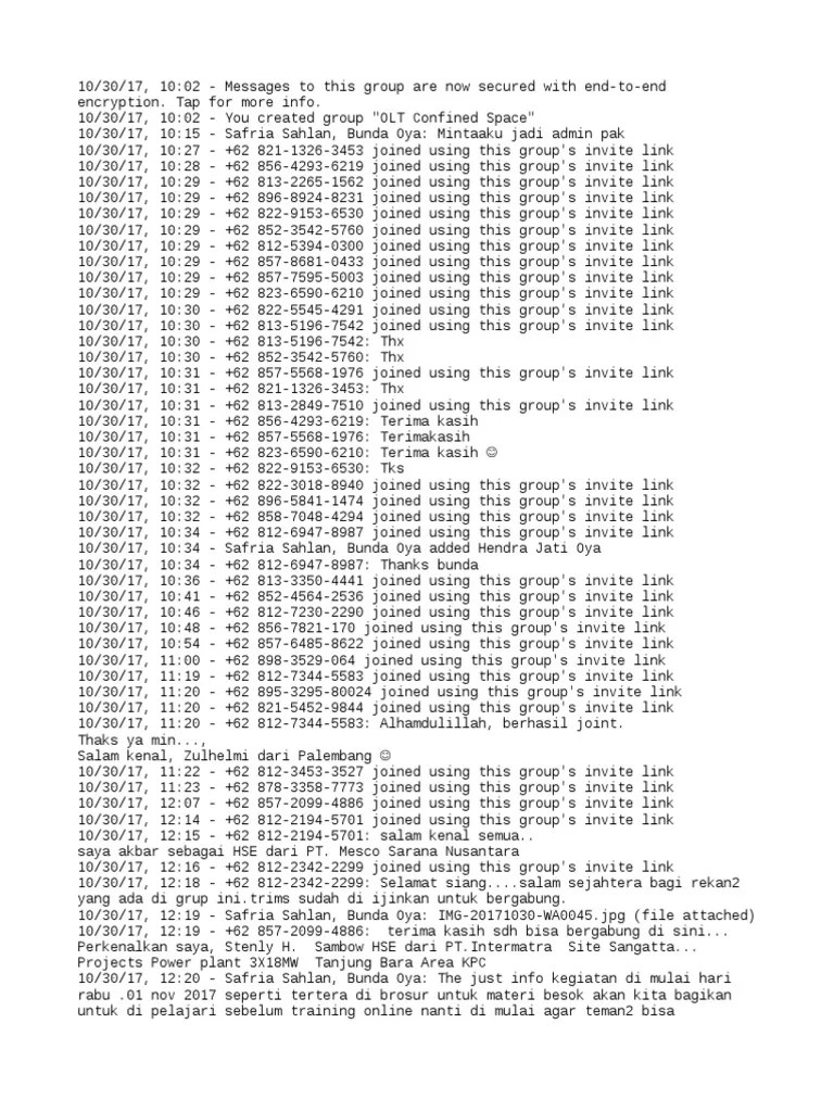 0 WhatsApp Chat With OLT Confined Space | PDF