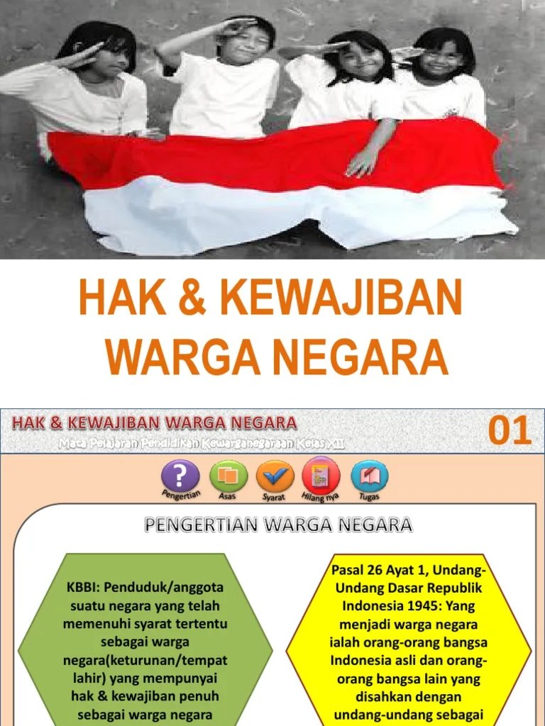Hak &amp; Kewajiban Warga Negara | PDF