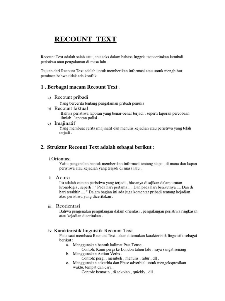 Contoh Teks Pengalaman Pribadi Dalam Bahasa Inggris – Berbagai Contoh