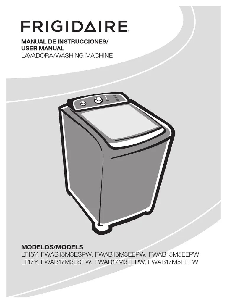 Frigidaire Washer Manual | PDF | Lavadora | Enchufes y tomas de