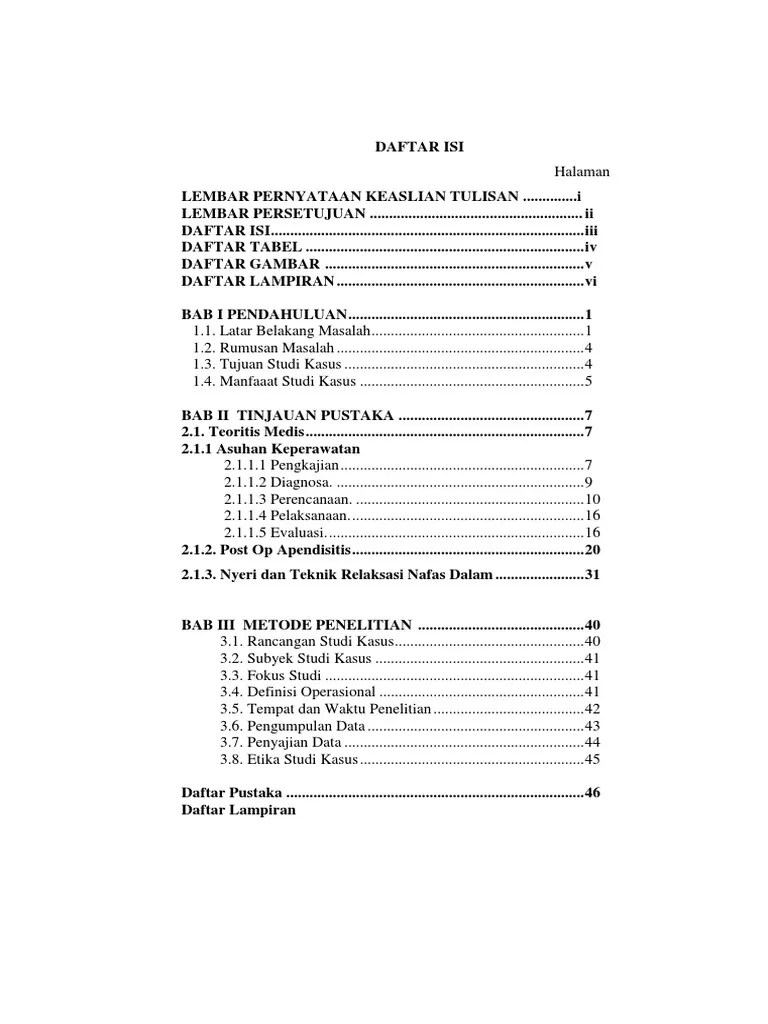 Contoh Daftar Isi Askep Peran Sekolah