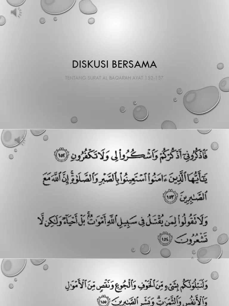 Tafsir Albaqqarah Ayat 152-157 | PDF