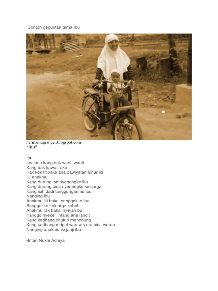 Contoh Geguritan Tema Ibu | PDF