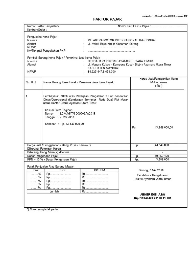 Faktur Pajak (PPN) | PDF