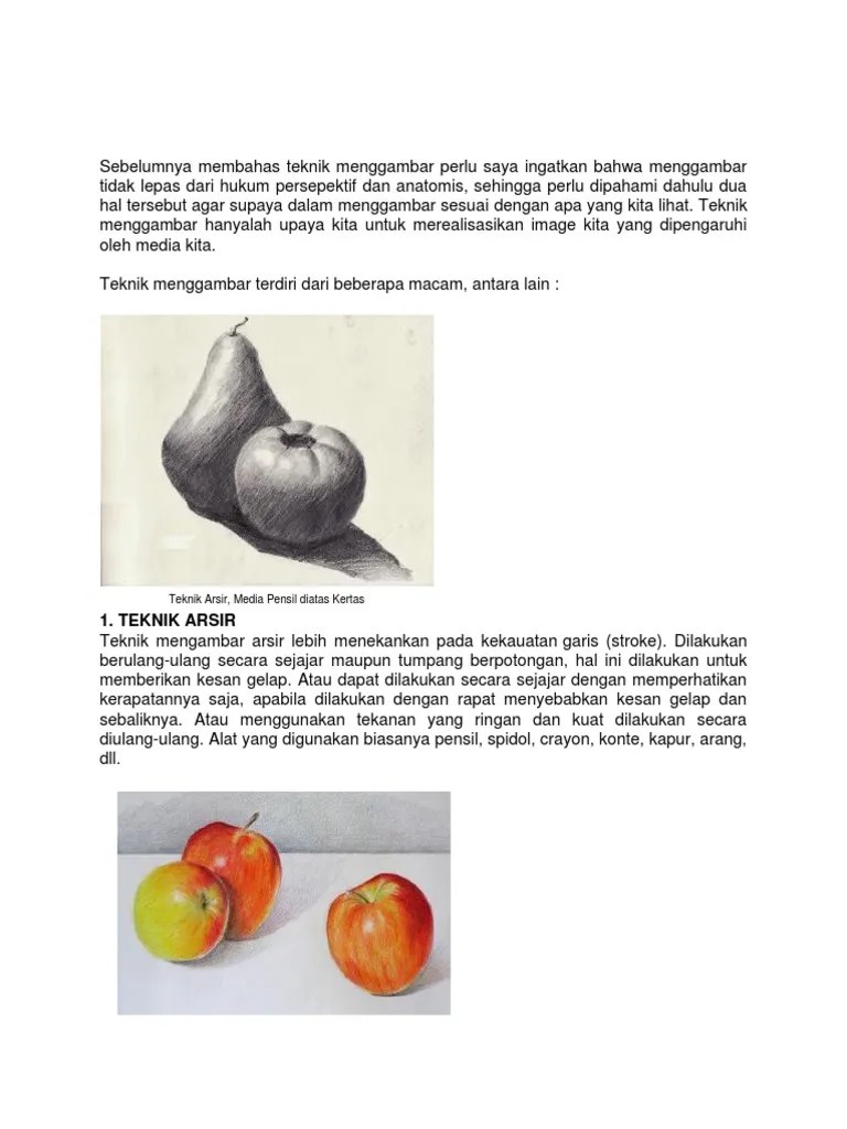 Macam Macam Teknik Menggambar Bentuk Dan Model | PDF