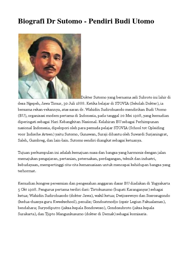 Soetomo Biografi Lengkap