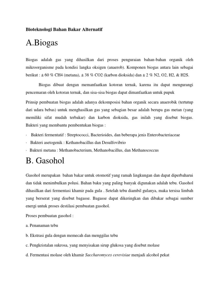 Bioteknologi Bahan Bakar Alternatif
