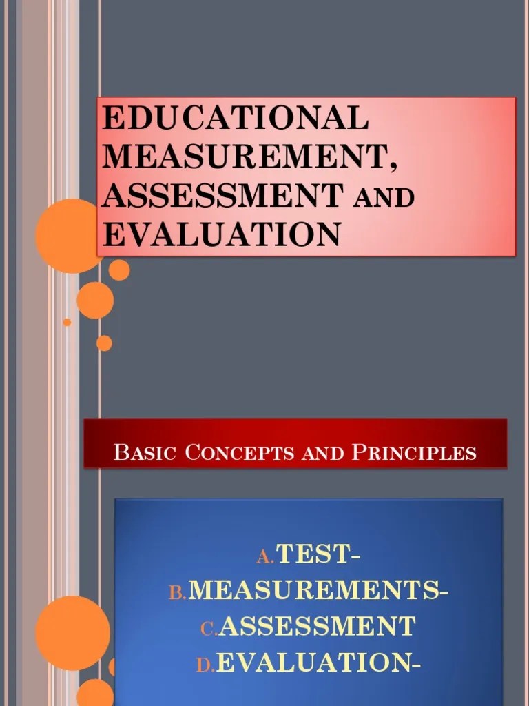Educational Measurement Assessment and Evaluation PDF Educational
