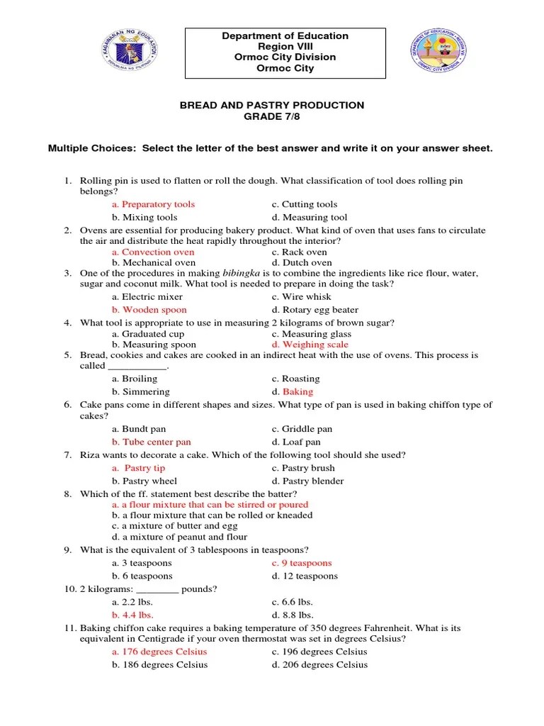 Bread and pastry test questions Mixer (Cooking) Cakes