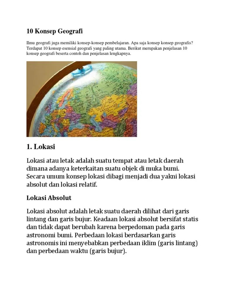 10 Konsep Geografi | PDF
