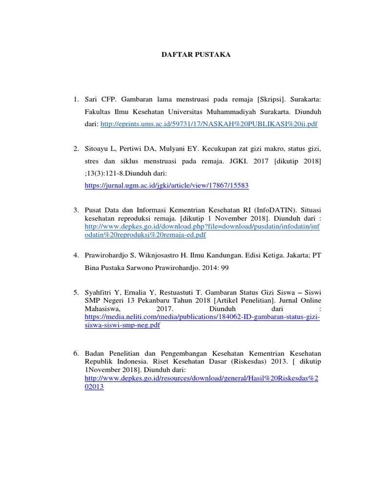 Daftar Pustaka Riskesdas 2018 Kompas Sekolah