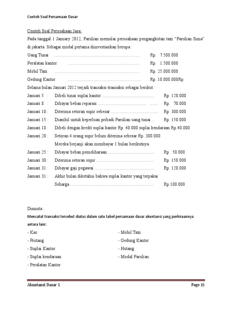 3 Contoh Soal Persamaan Dasar | PDF