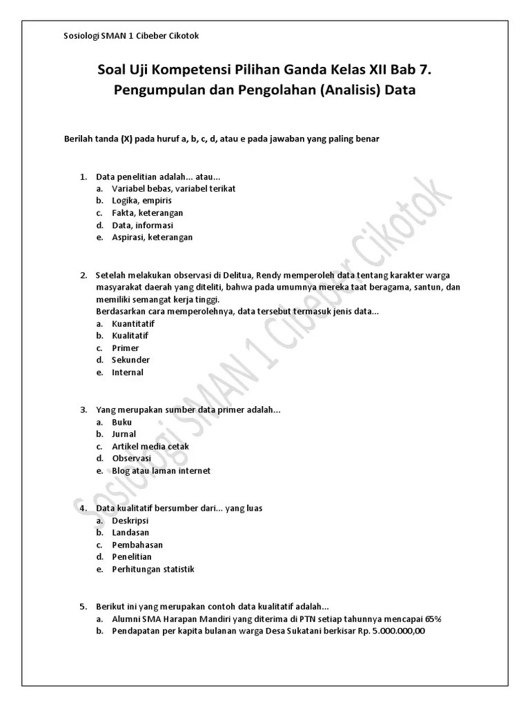 Contoh Soal Proposal Kelas 11