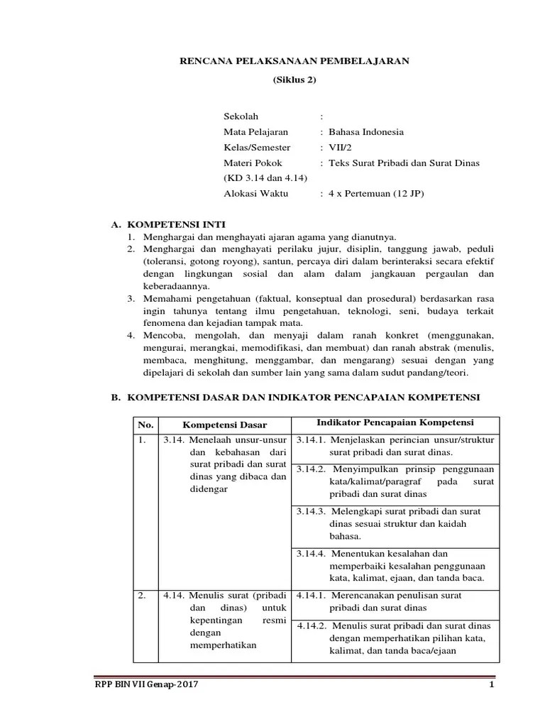 Menelaah Struktur Dan Bahasa Surat Pribadi Dan Surat Dinas