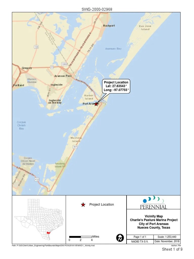 Port Aransas Marina maps.pdf Dredging Bodies Of Water