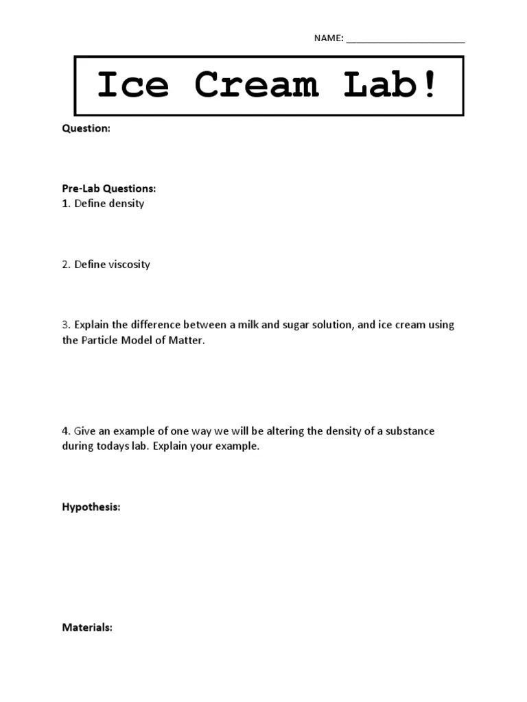 Ice Cream Lab PDF