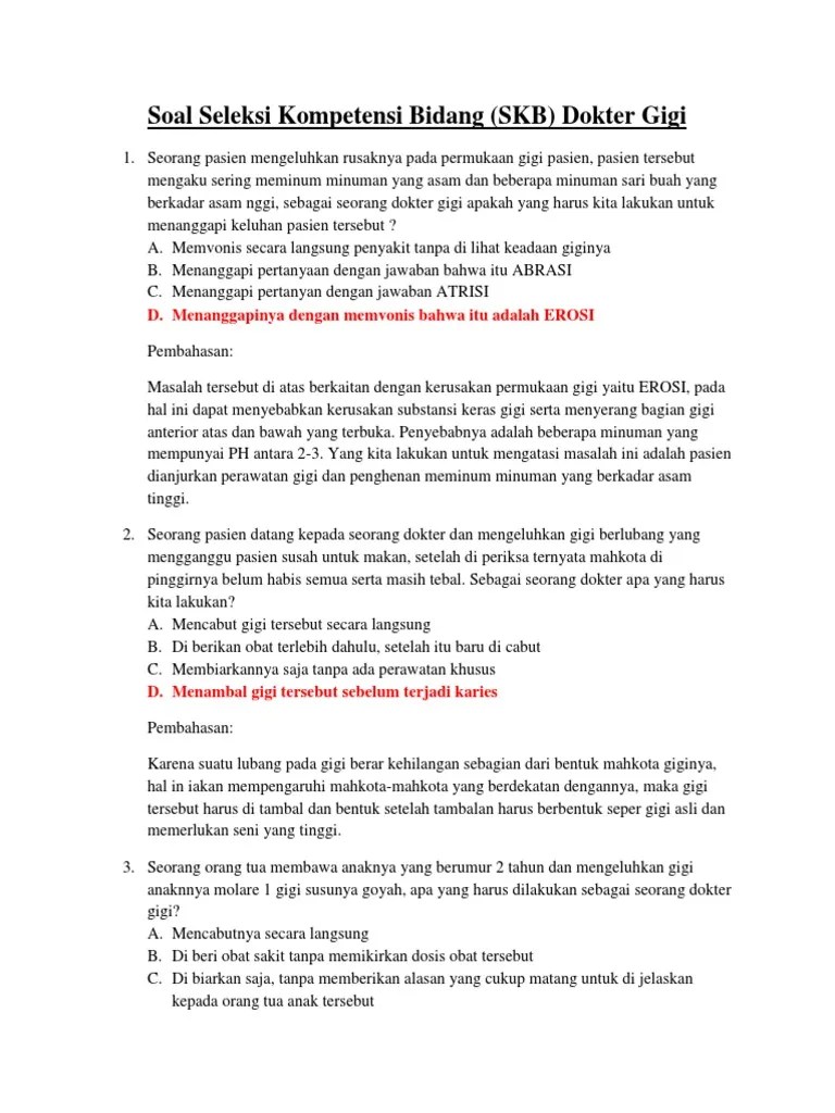 Contoh Soal Skb Dokter Contoh Soal Terbaru