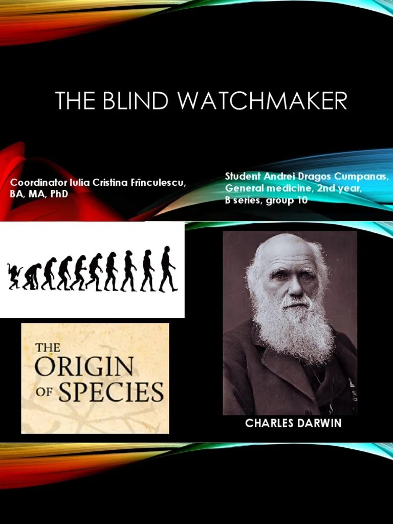 The Blind Watchmaker PDF