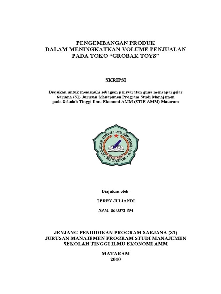 14+ Contoh Proposal Skripsi Manajemen Pemasaran Pdf Images