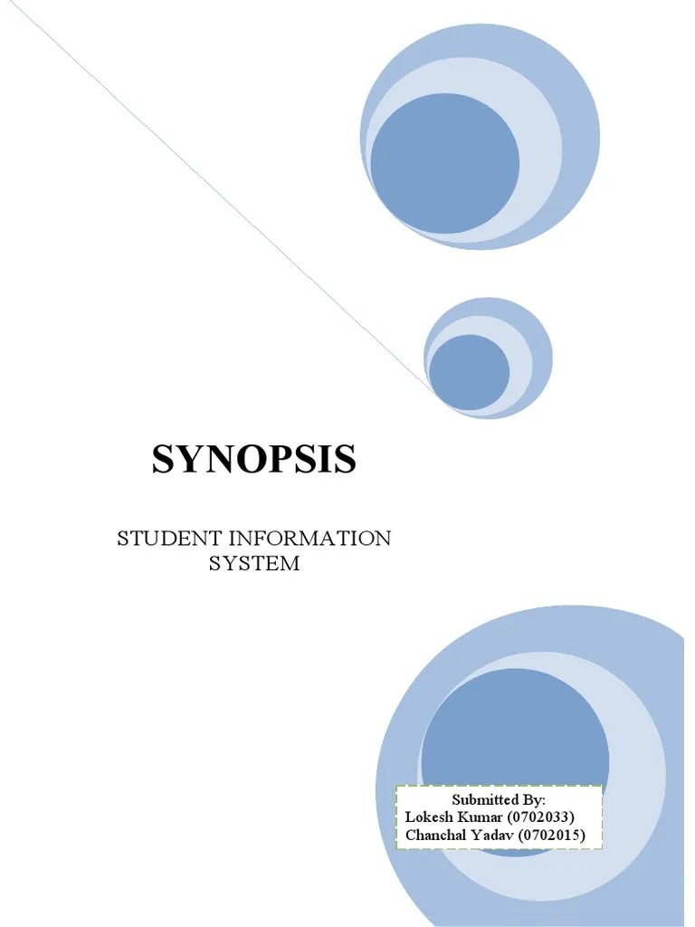 Synopsis Student Information System PDF Databases Password