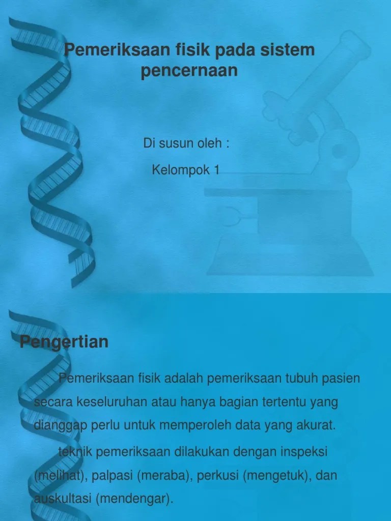 Pemeriksaan Fisik Pada Sistem Pencernaan PDF