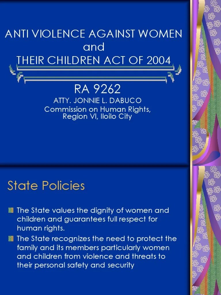 Ra9262Vawc.ppt Prosecutor Violence