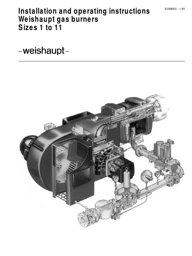 Installation and Operating Instructions Weishaupt Gas Burners Sizes 1