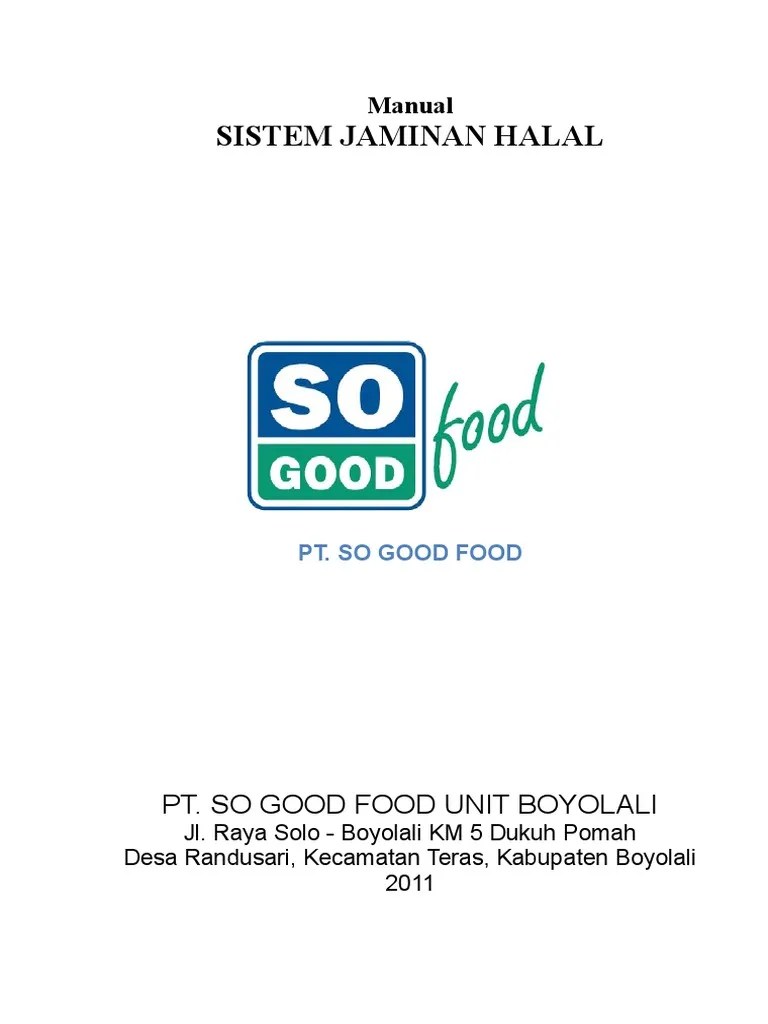 Sistem Jaminan Halal Manual