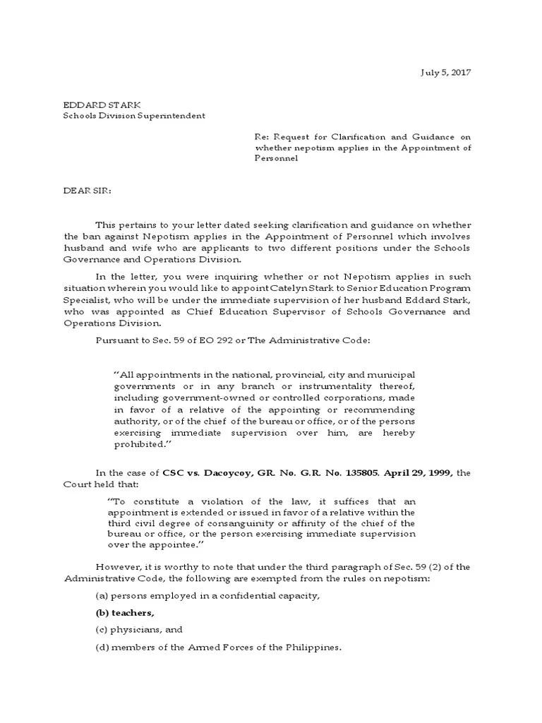 Sample Legal Opinion | Teachers | Justice