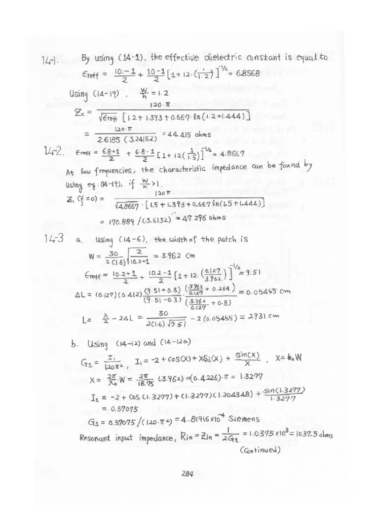 Solution Manual Antenna Theory by Balanis Edition2 Chapter14b