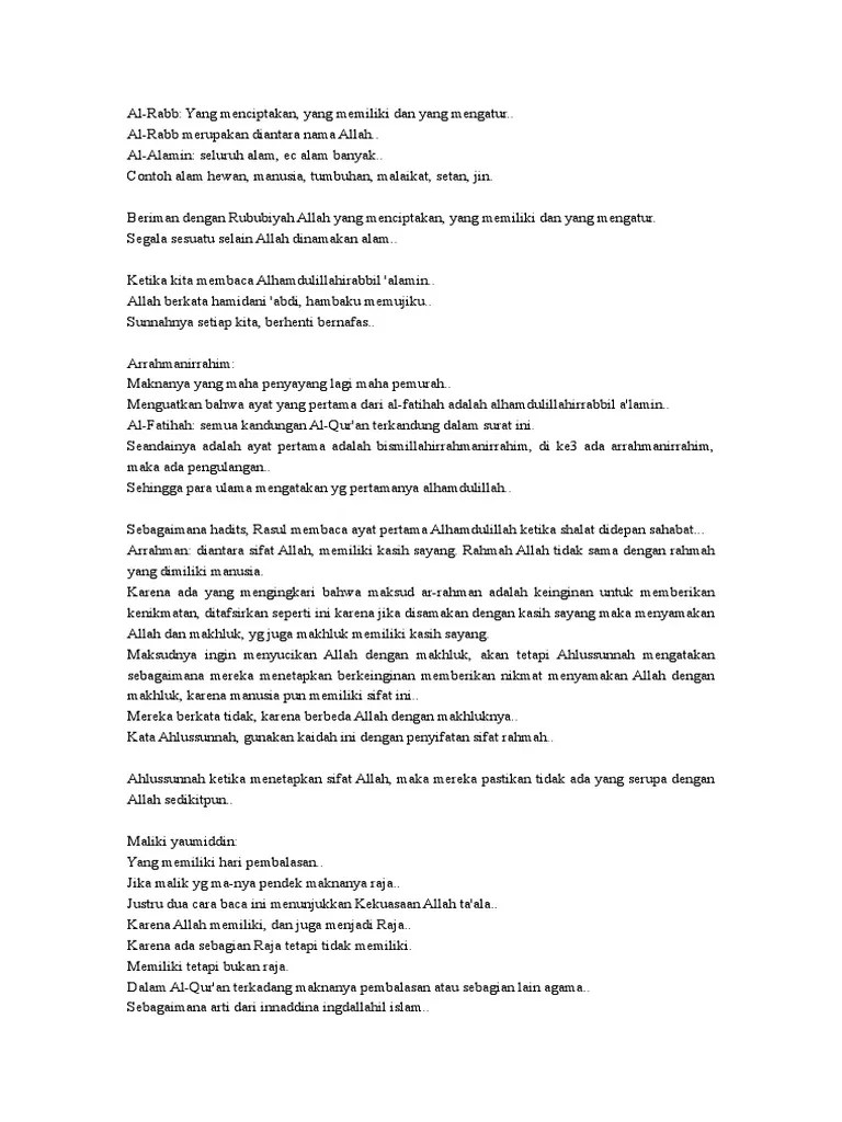 Makna Surat Al-Fatihah