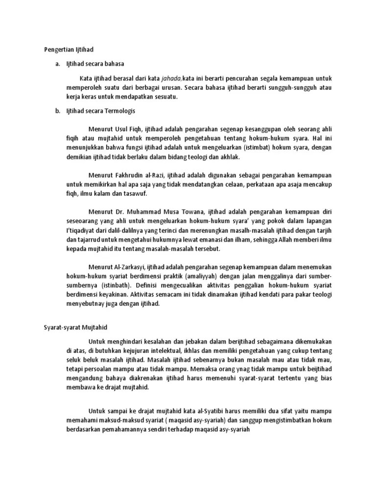 Pengertian Ijtihad