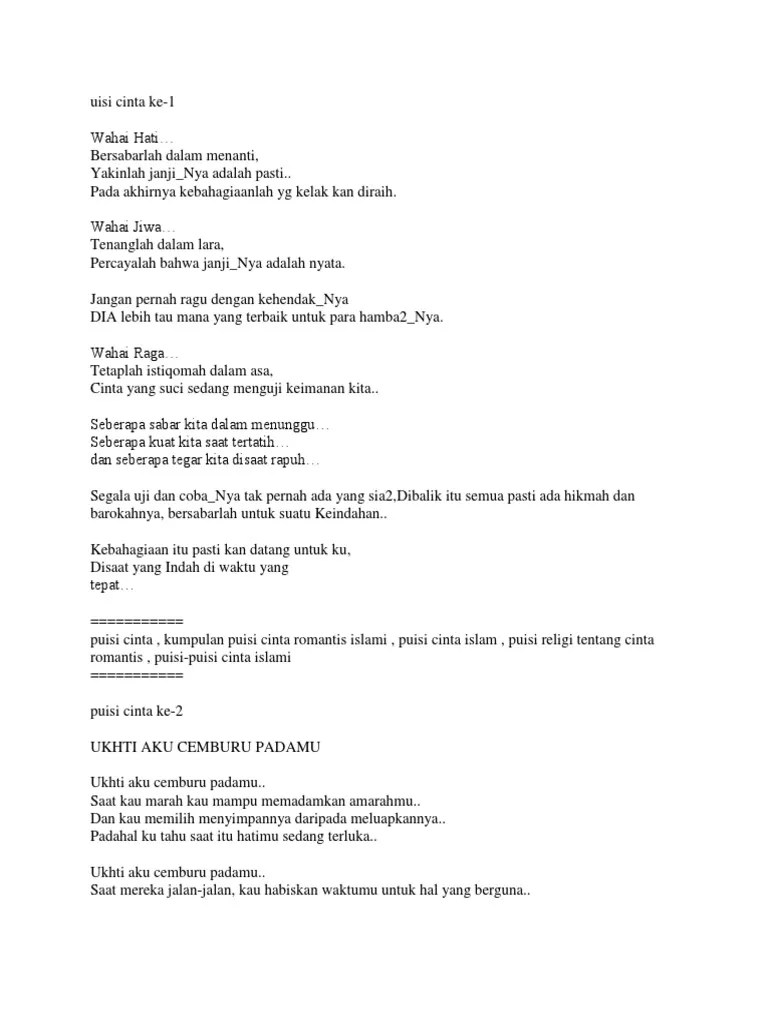 25+ Contoh Puisi Cinta Panjang
