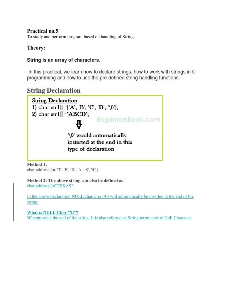 Handling Strings in C A Guide to Common String Functions and Examples