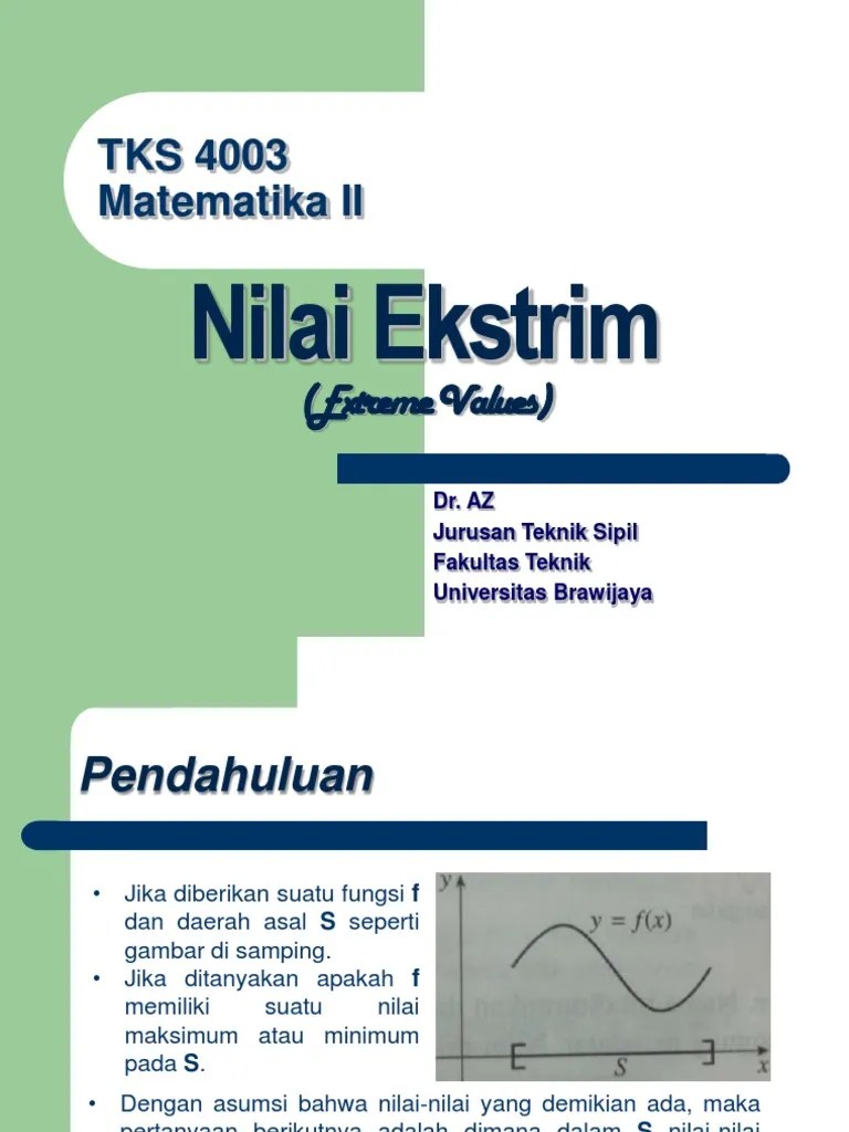 Nilai Ekstrim | PDF